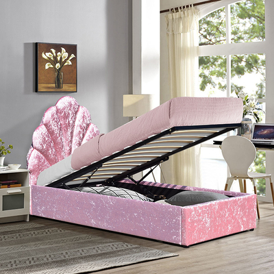 Einzelnes Größen-Rosa-Gewebe-Gasheber-Speicher-Bett für Kinderschlafzimmer