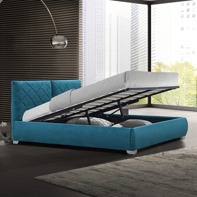 Samt-Plüsch-Gewebe-Osmane-DoppelbettGasheber herauf Speicher-Schlafzimmer-Bett des Doppelt-4ft6
