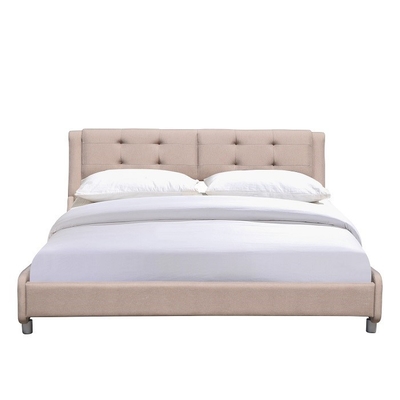 Rahmen-Leinengewebe-bequeme moderne Art König-Size Upholstered Bed