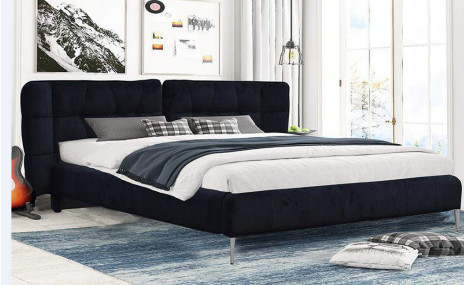 Kundengerechtes Langlebigkeit Samt-Gewebe gepolsterte Sperrholz-Königs Bed Frame
