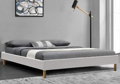 Würdevolles kurzes Entwurfs-Licht Gray Linen Upholstered Bed Frame ohne Kopfende