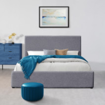 Leinenrahmen-Schlafzimmer-Möbel soem-König-Size Ottoman Bed