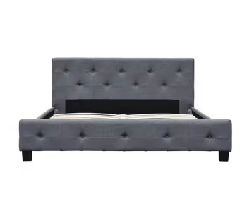 Weiches und schönes Polsterbett mit geschwungenem Kopfteil und einzigartigem Design