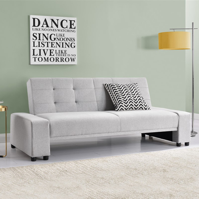 Leinenbescheinigung gewebe-Grey Velvet Foldable Sofa Bed-Italiener-BSCI