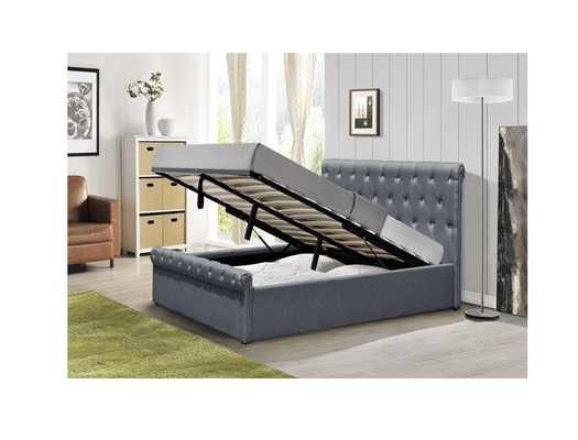 Einzelnes Zerstampfungs-büscheliges Speicher-Bett-Rahmen-Samt-Gewebe gepolstertes Königin-Bett