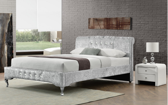 Luxus-Duble-Größen-büscheliger Speicher-Bett-Fussel-Splitter Crystal Button European Style