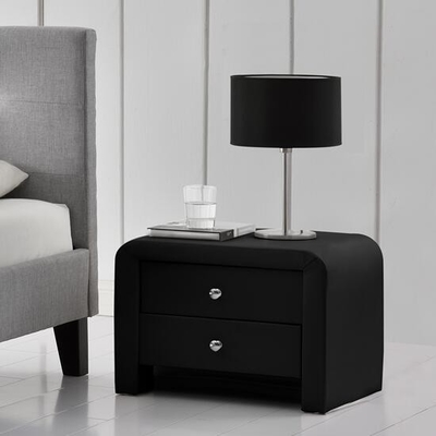 Gepolstertes schwarzes 2 Fach Nightstand