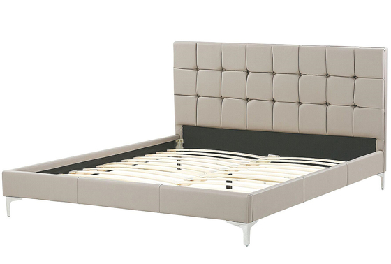 Sperrholz gepolstertes Pferdeschlitten-Bett-Rahmen-Leder mit Dimond-Knopf-Kopfende
