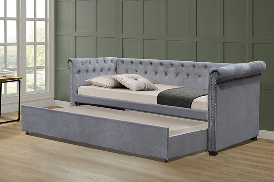SUNNY European Upholstered Trundle Daybed einzelnes 90 x 190Cm Sperrholz-Material