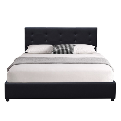 Kopfende-Bett-Rahmen Kalifornien-König-Size Wood Upholstered heftete sich mit Fach des Speichervier durch