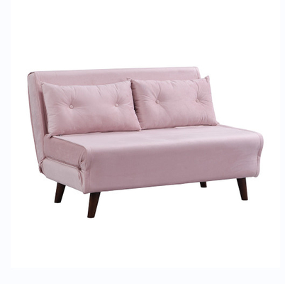 Tri faltbare gepolstert rollen Sitzer-Rosa-Samt Sofa Bed Chair des Daybed-2