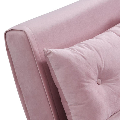 Tri faltbare gepolstert rollen Sitzer-Rosa-Samt Sofa Bed Chair des Daybed-2