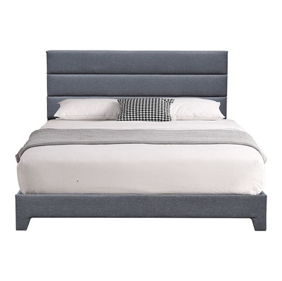 Moderner König Size Upholstered Platform gehen mit justierbarer Kopfende-Höhe zu Bett