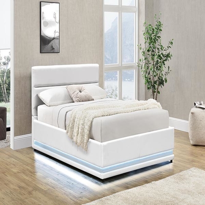 Weißer Bett-Rahmen-automatischer Gasheber 150x200 cm Plattform-LED mit Magazin