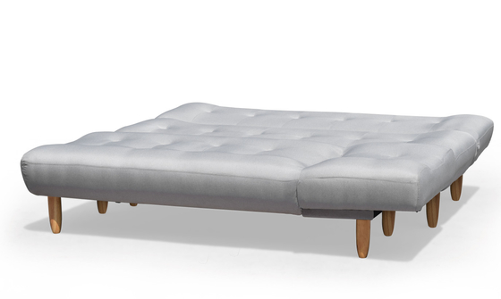 L-förmiges, faltbares Futon-Schlafsofa, dunkelgrau, mit Polyester gepolstert, modernes Cabrio