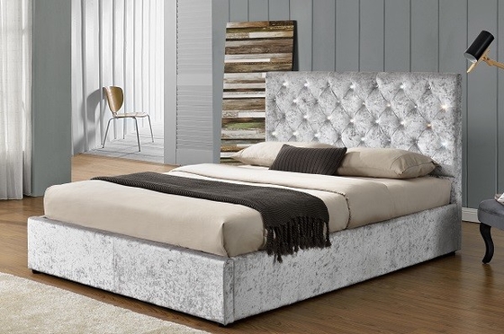 Bett-Rahmen König-Size Frabric Upholstered mit hohem Headbroad für Bett-Raum