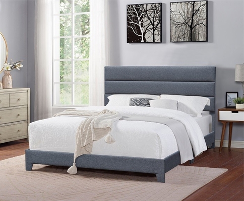 Grey Upholstered Bed Manufacturer Full-Größen-hohe LeinenKopfende