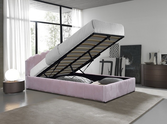 Romantischer rosa Polsterbett-Rahmen-Sperrholz-Königin-Größen-Bett-Rahmen für Schlafzimmer