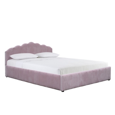 Romantischer rosa Polsterbett-Rahmen-Sperrholz-Königin-Größen-Bett-Rahmen für Schlafzimmer