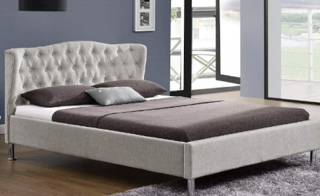 Sgs-Soem-Sperrholz-Plattform-Bett gestalten modernen König Size Bed Gray