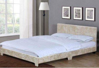 Holz-Bett-Feld König-Size Fabric Velvet Microfiber knöpfen modernes das Durchheften