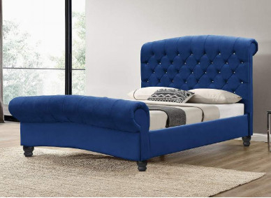 Osmane-Blue Velvet-Königs Size Bed Frame Soems luxuriöse hohe Haltbarkeit