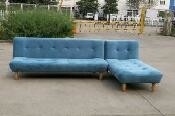 L-förmiges faltendes modernes Blau polsterte hohe Haltbarkeit Sofa Beds