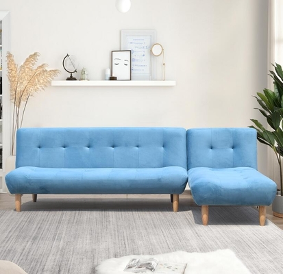 L-förmiges, klappbares, modernes, blaues Polstersofa von hoher Qualität