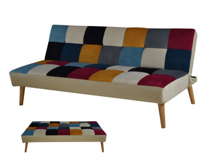 Buntes Samt-Gewebe-Wohnzimmer-faltbarer Sofa Bed Accept Soem-Auftrag