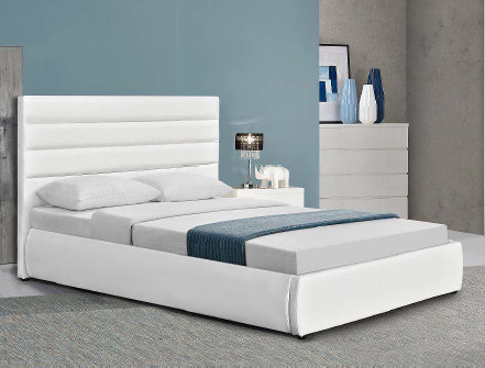 Modernes gepolstertes Plattform-Bett mit weißer Kopfende 50pcs MOQ