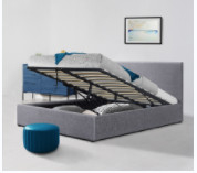 Leinenrahmen-Schlafzimmer-Möbel soem-König-Size Ottoman Bed