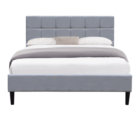 Doppel-/voller/Königin gepolsterter Plattform-Bett-Rahmen mit Gewebe-Kopfende-hölzerner Latte