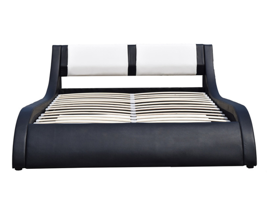 Weiß und Schwarz Oem Doppelbett Gaslift Rahmen Falsches Leder Bsci