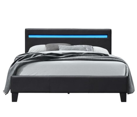 Doppelgrößeres Led Led-Leder-Pulsterbett für modernes Schlafzimmer