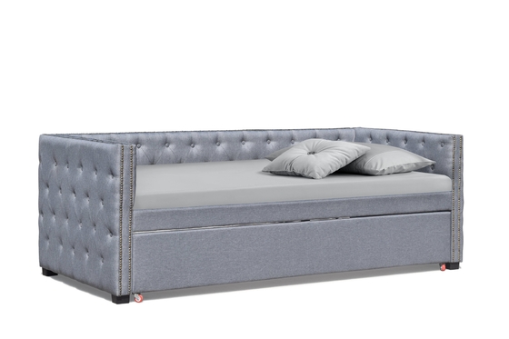 Gepolstertes Trundel-Tagebett Einzigartiges Design Erweiterte Funktionen erschwingliches Gewebe.