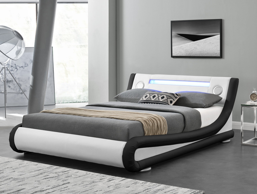Optional Farbe Weiches Rücken False Leder Königin Bett bequem zum Schlafen CE