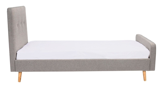 Einzelnes Größen-Kinderpolsterbett-Sperrholz-Licht-Grey Linen Fabric ODM
