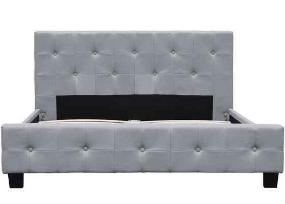 Einfaches Licht Grey Fabric Bed Frame Versammlungs-König-Single Upholstered Bed