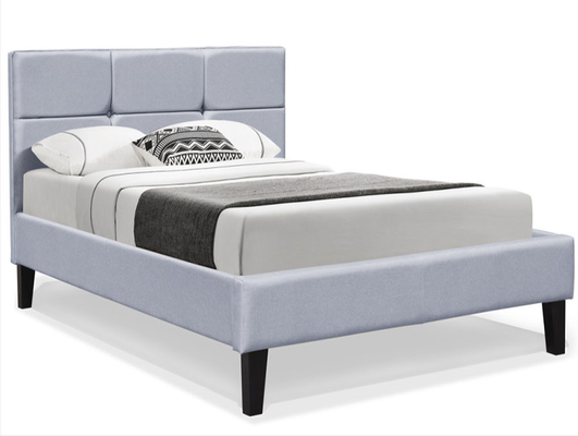 Sperrholz-Königin-Größen-Gewebe-Bett-Rahmen-Matratzen-Plattform Grey Wooden Ottoman Bed