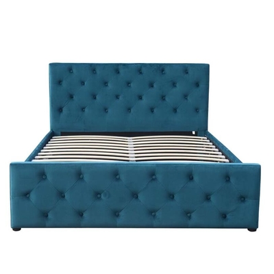 Kopfende Footboard-büscheliger Speicher-Bett-Gewebe-Knopf-König Size Gas Lift