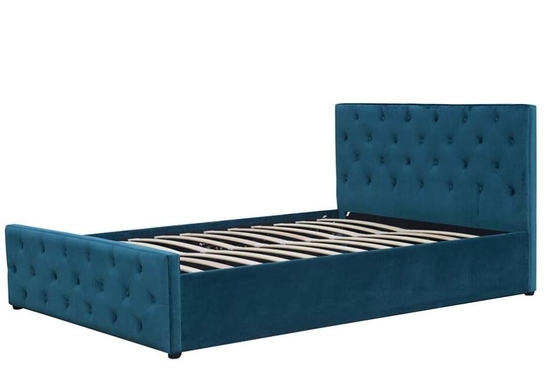 Kopfende Footboard-büscheliger Speicher-Bett-Gewebe-Knopf-König Size Gas Lift