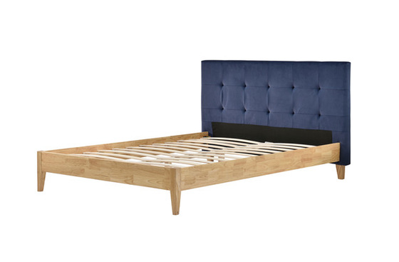 Sunny Blue Linen Fabric Bed-Rahmen mit Kopfende CER Bescheinigung