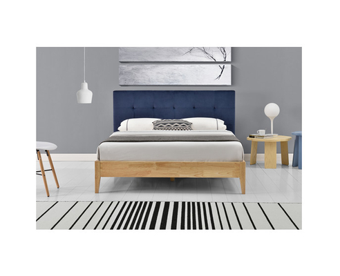 Sunny Blue Linen Fabric Bed-Rahmen mit Kopfende CER Bescheinigung