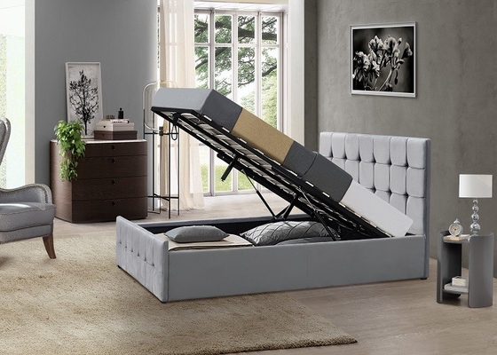 Schlafzimmer-Plattform-Holz polsterte Königin-Bett-Rahmen mit Knopf