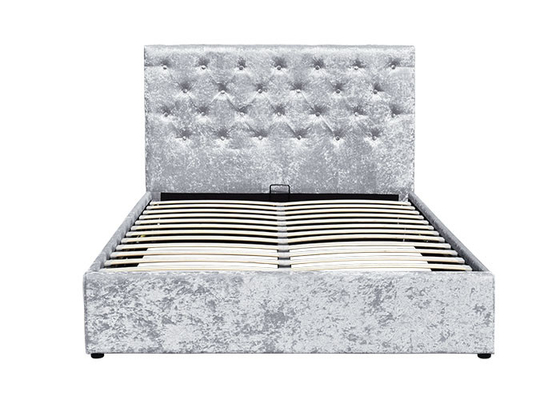 Zerquetschter Silber-Samt-Gasheber herauf Speicherbett-weiche Schlafzimmer-Möbel BSCI