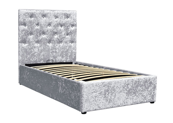 Zerquetschter Silber-Samt-Gasheber herauf Speicherbett-weiche Schlafzimmer-Möbel BSCI