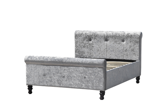 Gepolsterter französischer Pferdeschlitten-büscheliger Speicher-Bett-Gasheber 150cm x 200cm Bett-Größe