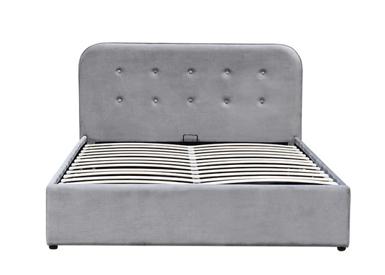 Knopf-Kopfende-Samt- und hölzernes Bett-Rahmen-König Size OEM ODM