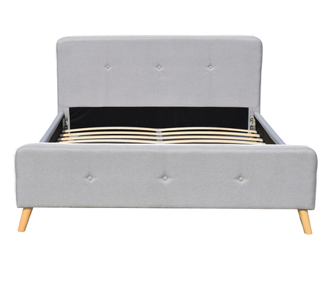 Kundengebundener Kinderpolsterbett-Knopf heftete sich mit Gewebe helles Grey Easy Assemble durch