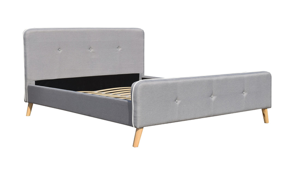 Kundengebundener Kinderpolsterbett-Knopf heftete sich mit Gewebe helles Grey Easy Assemble durch